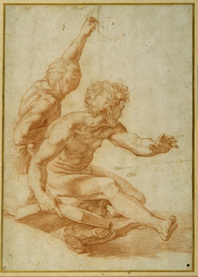 Études de nus pour Saint André et un autre apôtre dans 