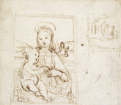 Étude pour une image de la Vierge et l
