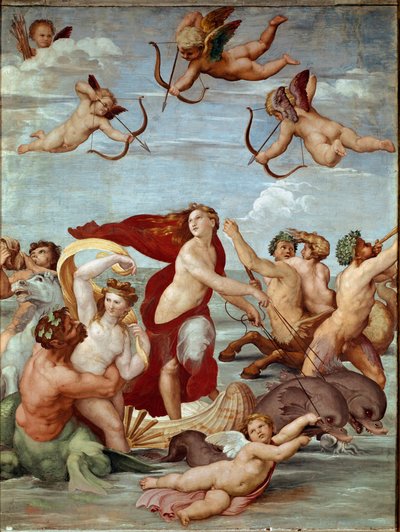 Le Triomphe de Galatée Fresque par Raphaël (Raffaello Sanzio 1483-1520). 1511 (fresque) - Raphael