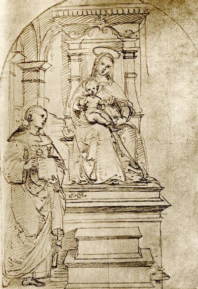 Madone en majesté - Raffaello Sanzio Raphael