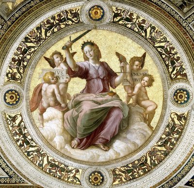 Dame Justice Fresque dans la Stanza della Segnatura, vers 1510-1511 - Raphael