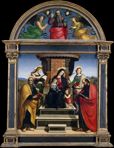 Madone et Enfant en trône avec des saints, vers 1504 - Raphael