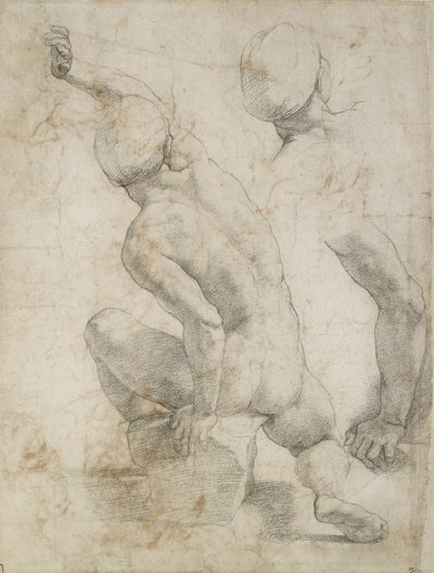 Homme nu assis sur une pierre, début du 16ème siècle - Raphael
