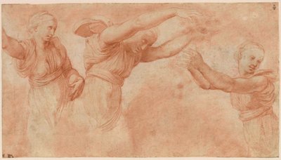 Étude pour les dieux célébrant le mariage de Psyché et Cupidon, 1518-1519 - Raphael