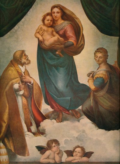 La Madone Sixtine, 1512, 1911 - Raffaello Sanzio Raphael