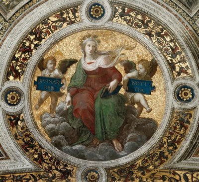 Théologie. Fresque au plafond dans la Stanza della Segnatura, vers 1510-1511 - Raphael