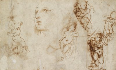 Diverses études, principalement pour la Sainte Catherine Borghese-Beckford - Raphael