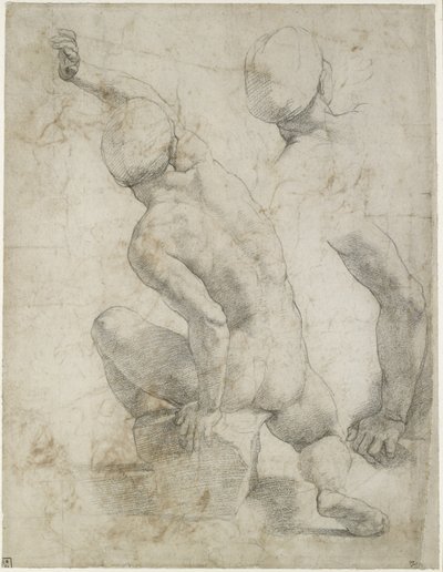 Homme nu assis sur une pierre - Raffaello Sanzio Raphael