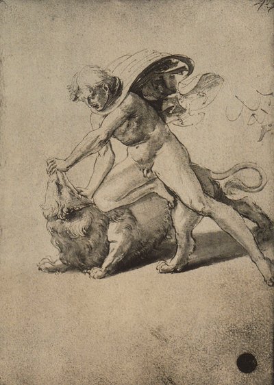 Samson combattant le lion - Raffaello Sanzio Raphael