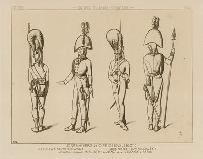 Grenadiers et officiers russes, 1801 - Raphael Jacquemin