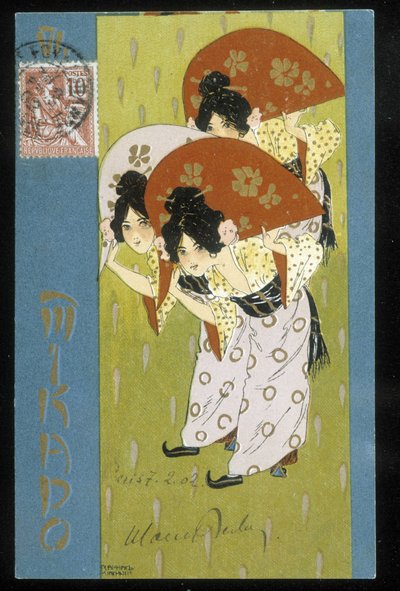 Geisha - carte postale, par Raphaël Kirchner - Raphael Kirchner