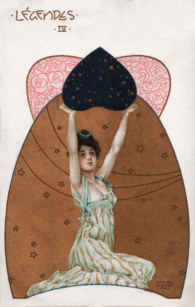 Femme de style Sécession, vers 1900 (illustration) - Raphael Kirchner