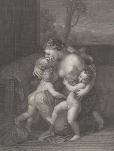 Charité avec trois petits enfants, 1795 - Raphael Morghen