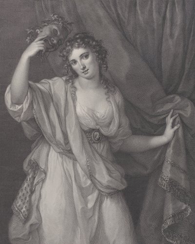 Lady Hamilton en muse comique, Thalia, 1791 - Raphael Morghen