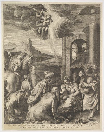 Adoration des mages, 1598 - Raphael Sadeler