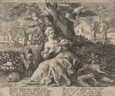 Timiditas des Quatre Vices - Raphael Sadeler