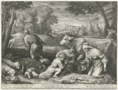 La petite laitière - Raphaël Sadeler (I)