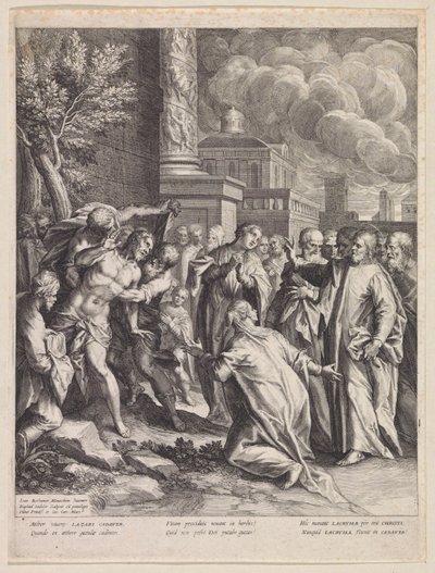 La résurrection de Lazare - Raphaël Sadeler (I)