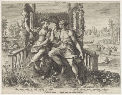 Tempérament sanguin (Vier temperamenten) - Raphaël Sadeler (I)