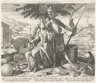 Espagne avec Junon et Mars - Raphaël Sadeler (I)