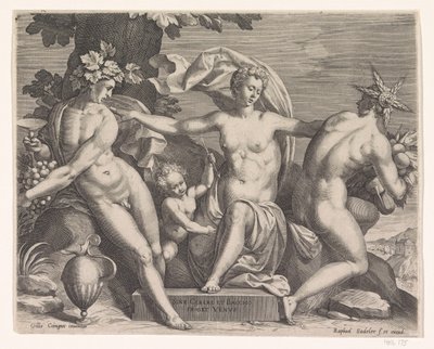 Vénus, Bacchus et Cérès - Raphaël Sadeler (I)