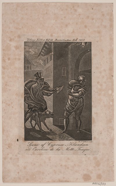 Scène de Cypresse-Knudsen. Gravure supplémentaire pour Rosenbladene Nr. 6, 1837 - Rasmus Nicolai Nielsen