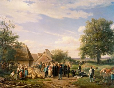 Napoléon III visitant la ferme de Coudray en Sologne - Raymond Esbrat