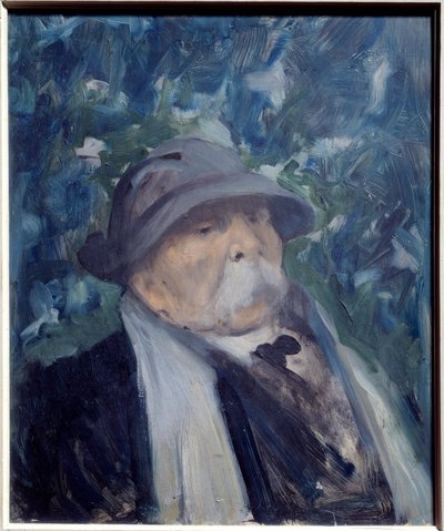Portrait de Georges Clemenceau, homme politique. Peinture de Raymond Woog - Raymond Woog