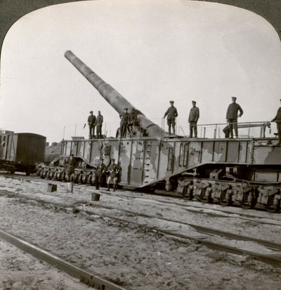 Canon ferroviaire de 16 pouces qui a pulvérisé la ligne Hindenburg, Première Guerre mondiale, France - Realistic Travels Publishers