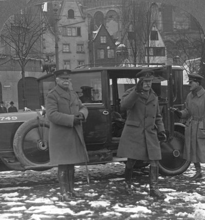 Le maréchal Earl Haig arrivant à Cologne, Allemagne, vers 1919-1920 - Realistic Travels Publishers