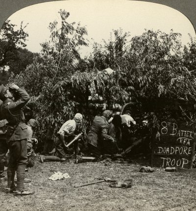 Artilleurs portant des masques à gaz, Première Guerre mondiale - Realistic Travels Publishers