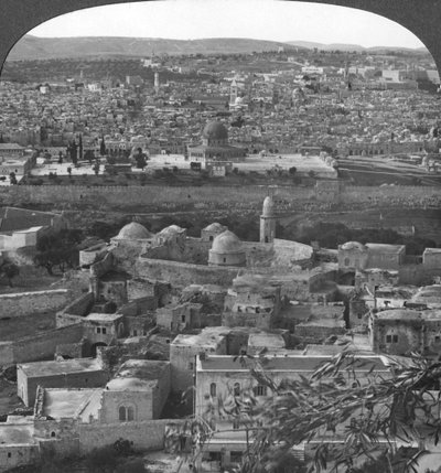 Jérusalem la Ville Sainte, sauvée des Turcs, Palestine, Première Guerre mondiale, vers 1917-1918 - Realistic Travels Publishers