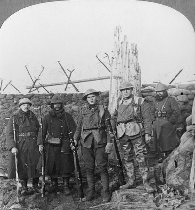 Mitrailleurs Lewis, Hollebeke, Belgique, Première Guerre mondiale, vers 1914-1918 - Realistic Travels Publishers