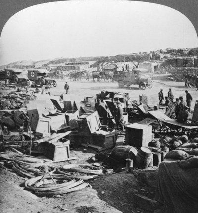 Approvisionnement débarqué à la baie de Suvla, Turquie, débarquements de Gallipoli, Première Guerre mondiale, 1915 - Realistic Travels Publishers