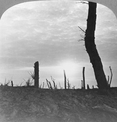 Le soleil se couchant sur le no man