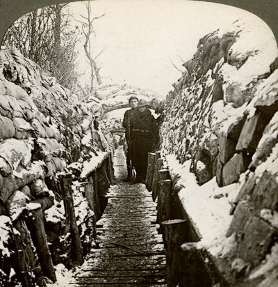 Hiver dans les tranchées belges à Nieupoort, Belgique, 20ème siècle - Realistic Travels Publishers