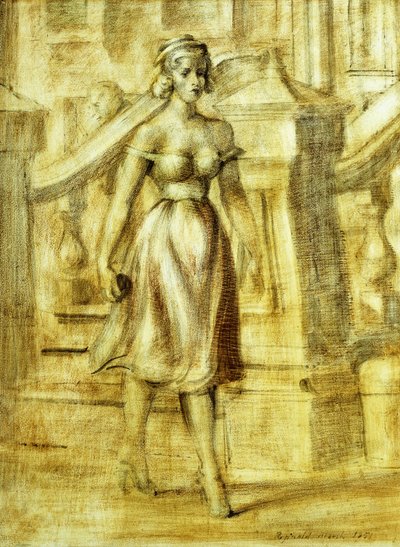 Dame déambulant : Une double peinture - Reginald Marsh