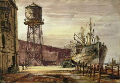Port (aquarelle sur papier) - Reginald Marsh