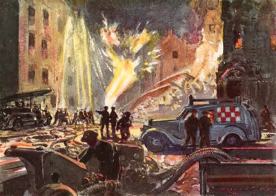 Pompiers du Service national des incendies britannique en temps de guerre s