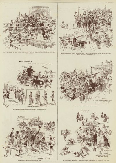 The Home Rule Session, Some "Daily Graphic" Sketches in Parliament (gravure) - Reginald Thomas Cleaver