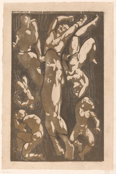 Composition avec six figures humaines - Reijer Stolk (signed by artist)