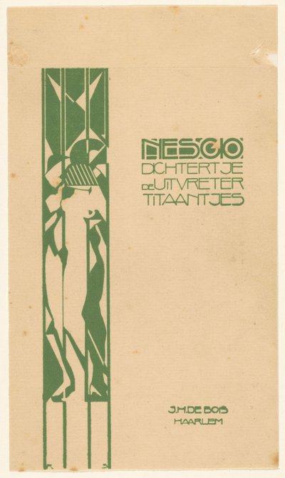 Bandontwerp voor: Nescio, Dichtertje, de uitvreter en titaantjes, 1918 - Reijer Stolk