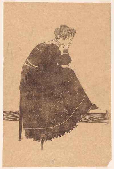 Portrait de Coba Stolk-Schmidt assise sur une chaise - Reijer Stolk