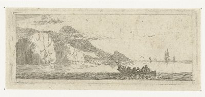 Petite vue marine avec une chaloupe - Reinier Nooms