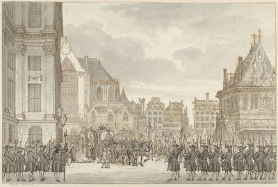 Arrivée du Prince Guillaume V et Frederica Sophia Wilhelmina de Prusse à l