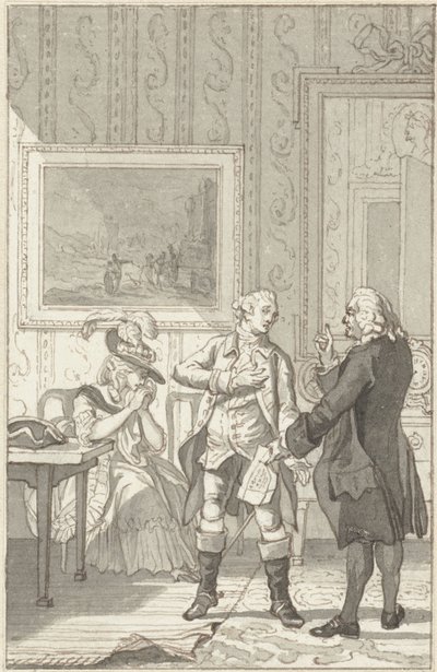 Illustration pour la pièce de théâtre Het Tweegevegt van Jester - Reinier Vinkeles (I)
