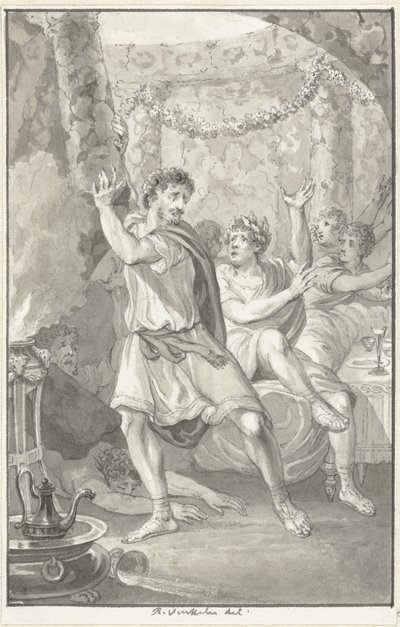 Lucius Aemilius Sejanus sauve la vie de Tibère - Reinier Vinkeles (I)