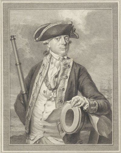 Amiral Jan Hendrik van Kinsbergen 1735-1819, Comte de Doggersbank, 1781 - Reinier Vinkeles