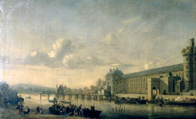 Vue de la Seine avec la façade sud de la galerie du Louvre, Paris, 1660 - Reinier Zeeman