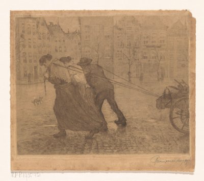 Tirer une charrette - Reinier van den Berg (signed by artist)